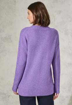 Cecil Pullover & Sweatshirts*Pullover mit V-Ausschnitt gentle lilac melange