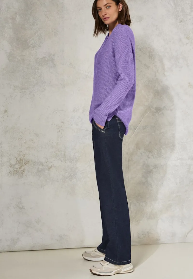 Cecil Pullover & Sweatshirts*Pullover mit V-Ausschnitt gentle lilac melange