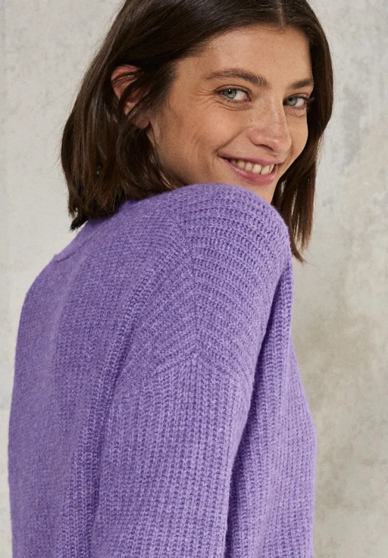 Cecil Pullover & Sweatshirts*Pullover mit V-Ausschnitt gentle lilac melange