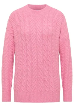 Cecil Pullover & Sweatshirts*Pullover mit Zopfmuster dark blossom melange