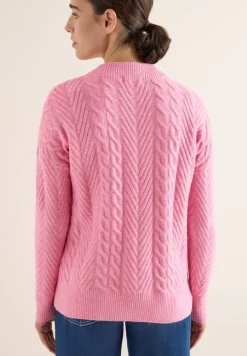 Cecil Pullover & Sweatshirts*Pullover mit Zopfmuster dark blossom melange