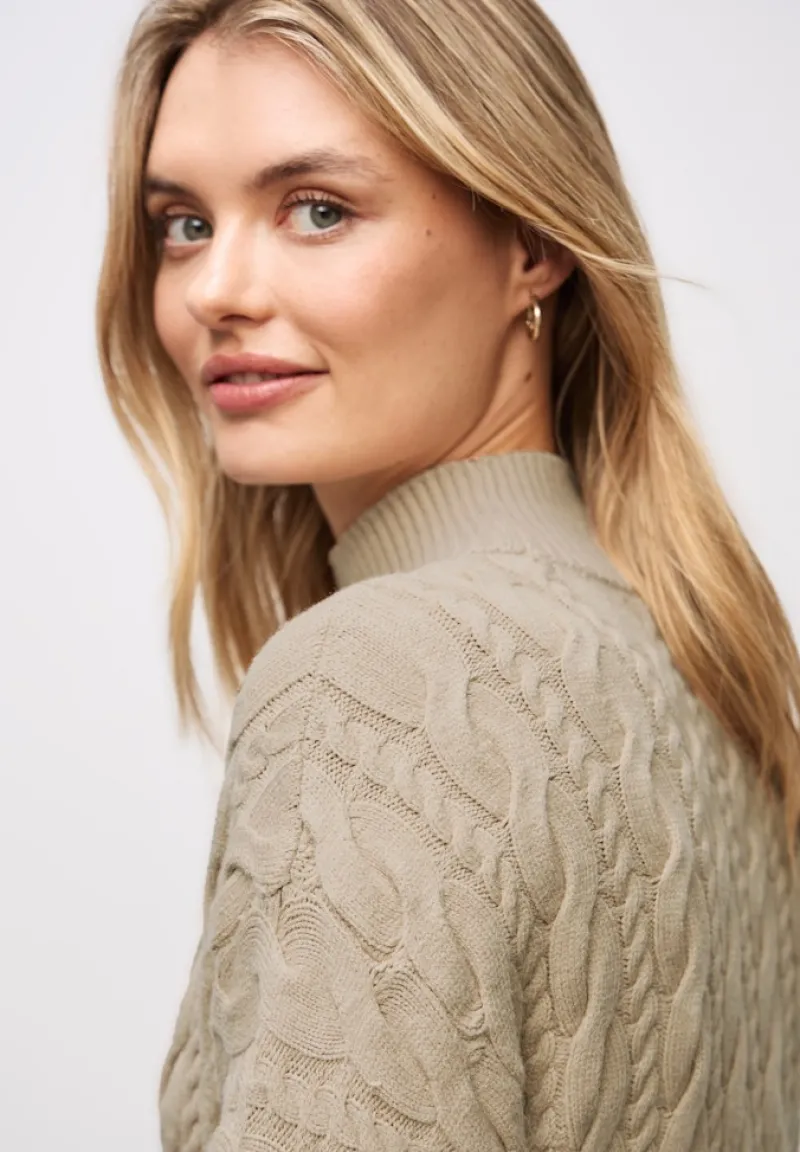 Street One Pullover & Sweatshirts*Pullover mit Zopfmuster sanded beige