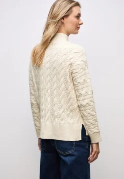 Street One Pullover & Sweatshirts*Pullover mit Zopfmuster soft beige