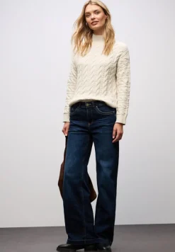 Street One Pullover & Sweatshirts*Pullover mit Zopfmuster soft beige