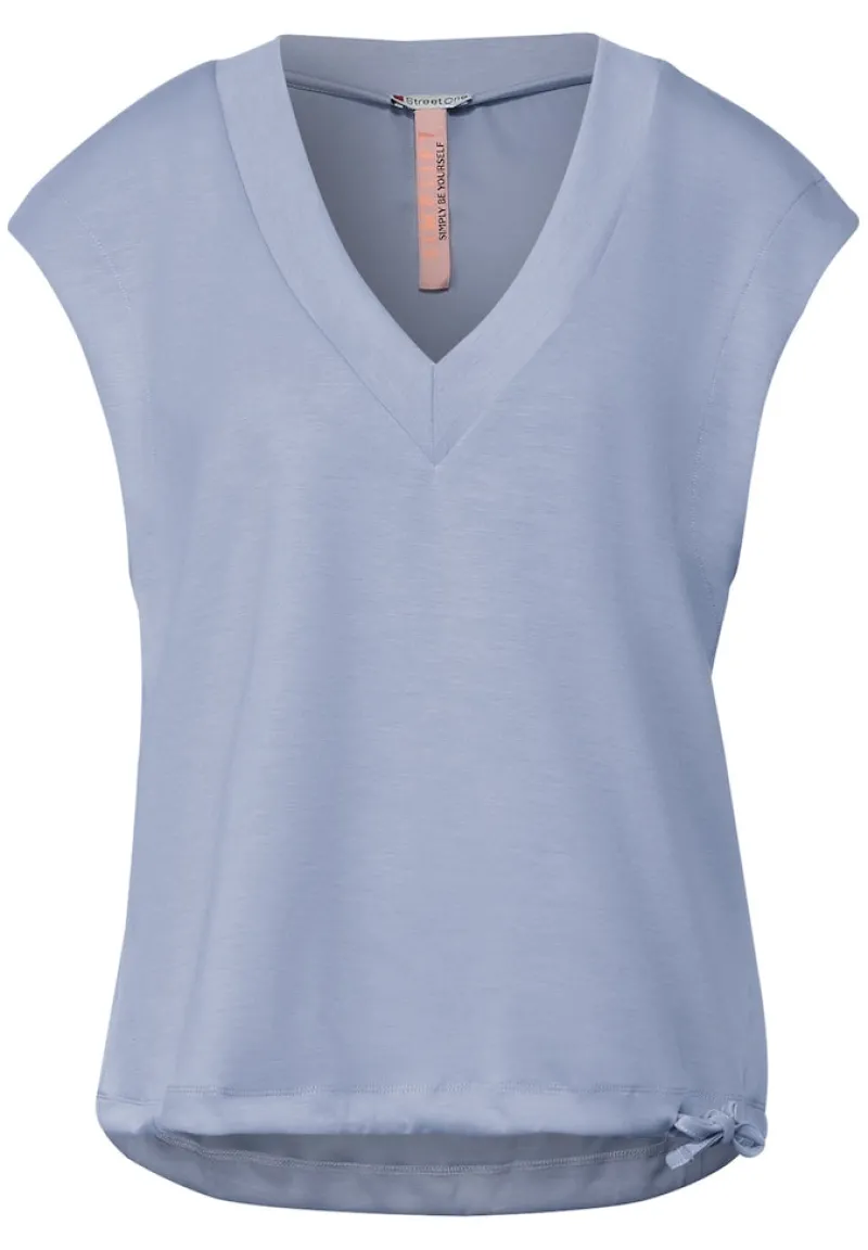 Street One Pullover & Sweatshirts*Pullunder im Seidenlook mid sunny blue