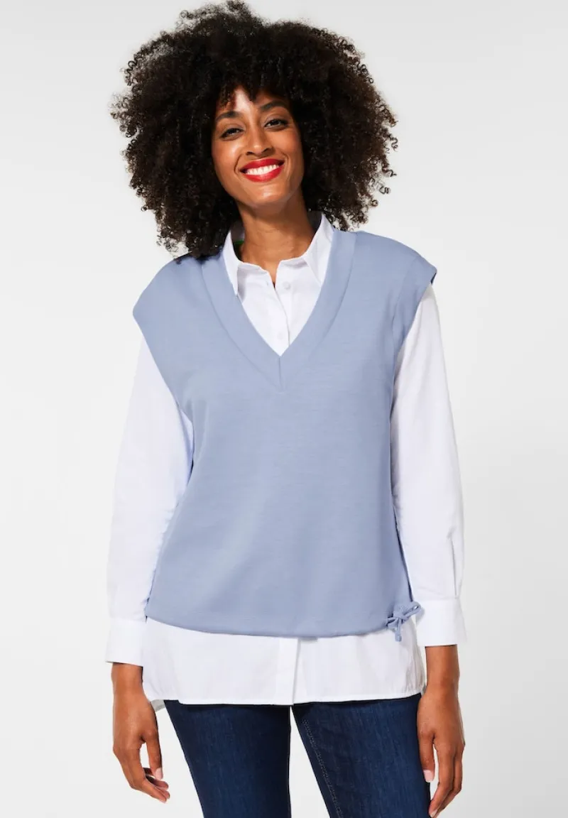 Street One Pullover & Sweatshirts*Pullunder im Seidenlook mid sunny blue