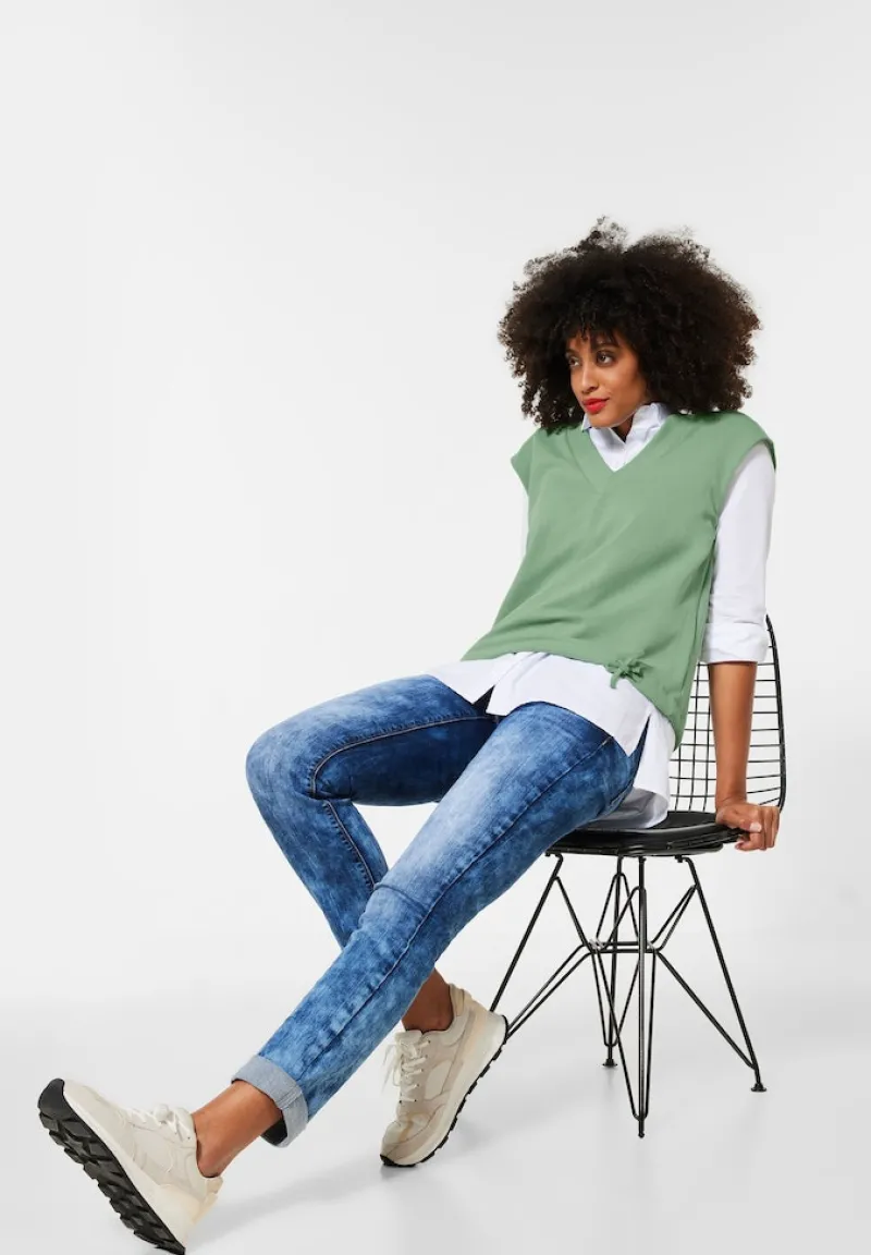 Street One Pullover & Sweatshirts*Pullunder im Seidenlook washed olive