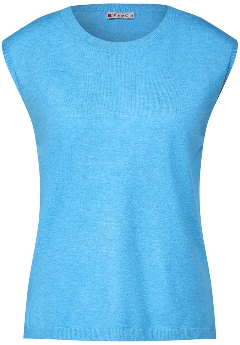 Street One Pullover & Sweatshirts*Pullunder in Unifarbe splash blue melange