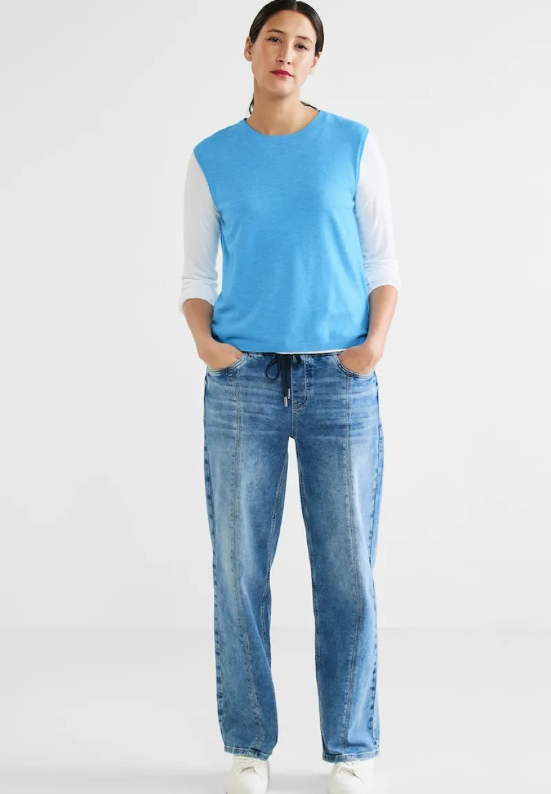 Street One Pullover & Sweatshirts*Pullunder in Unifarbe splash blue melange