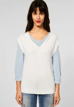 Street One Pullover & Sweatshirts*Pullunder mit Kapuze off white