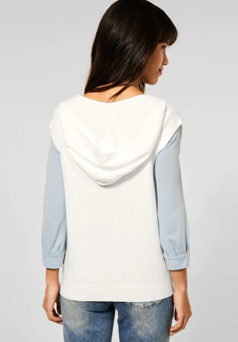 Street One Pullover & Sweatshirts*Pullunder mit Kapuze off white