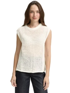 Tom Tailor Shirts*Pullunder mit Lochmuster whisper white