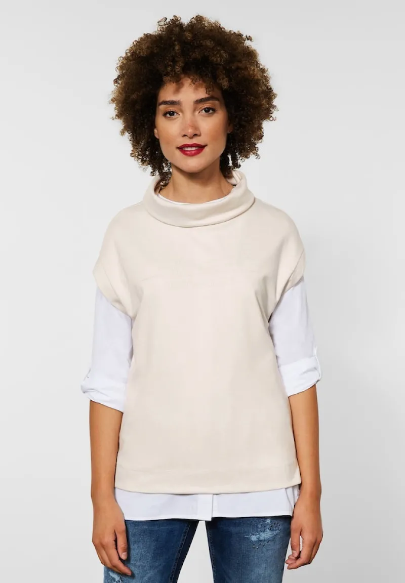 Street One Pullover & Sweatshirts*Pullunder mit Rollkragen dream white