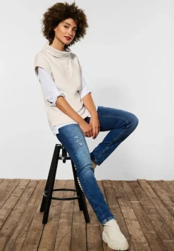 Street One Pullover & Sweatshirts*Pullunder mit Rollkragen dream white