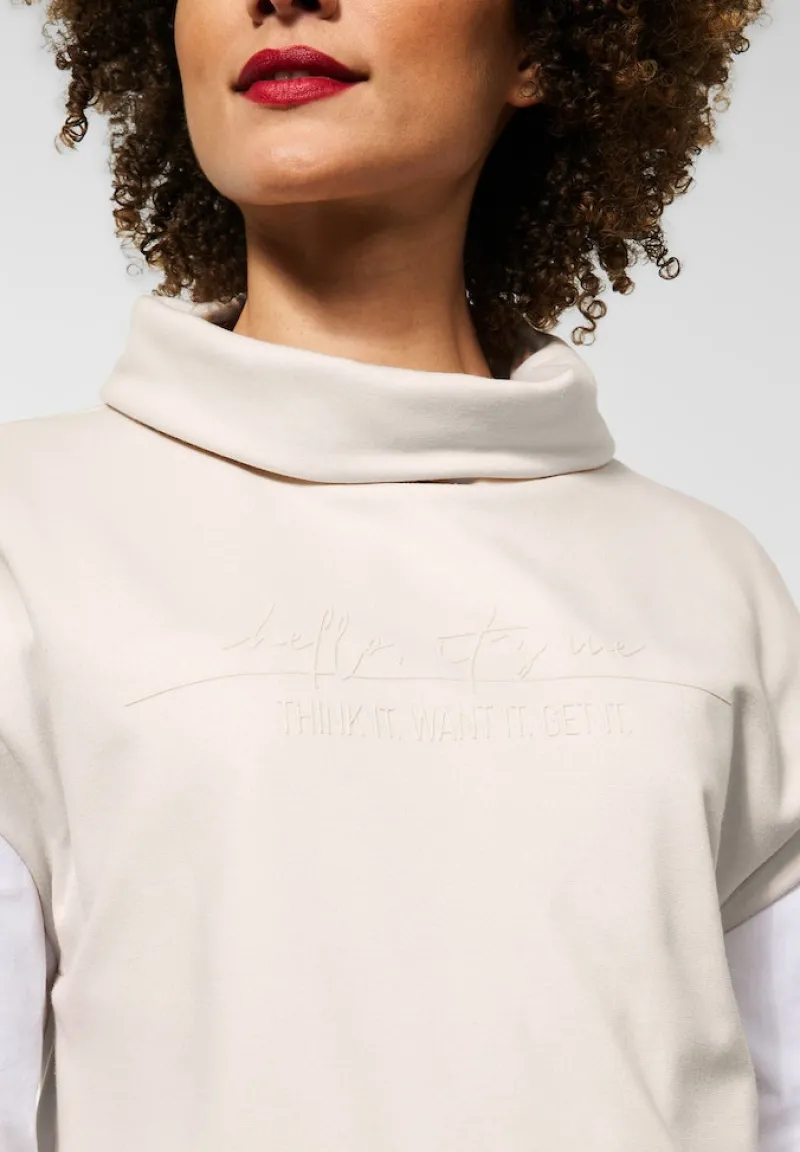 Street One Pullover & Sweatshirts*Pullunder mit Rollkragen dream white