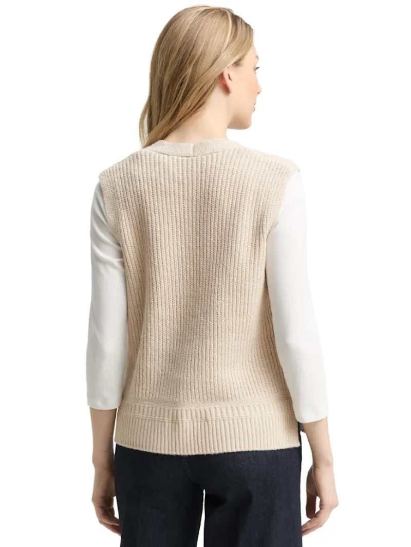 Tom Tailor Pullover & Sweatshirts*Pullunder mit V-Ausschnitt sand stone beige melange