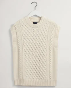 Gant Pullover & Sweatshirts*Pullunder mit Zopfmusterstruktur cream