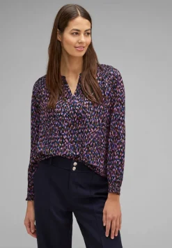 Street One Blusen*Raglan Bluse mit Muster atlantic blue