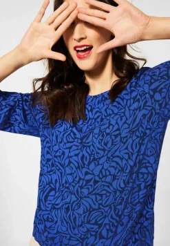 Street One Blusen*Raglan Bluse mit Print eclipse blue