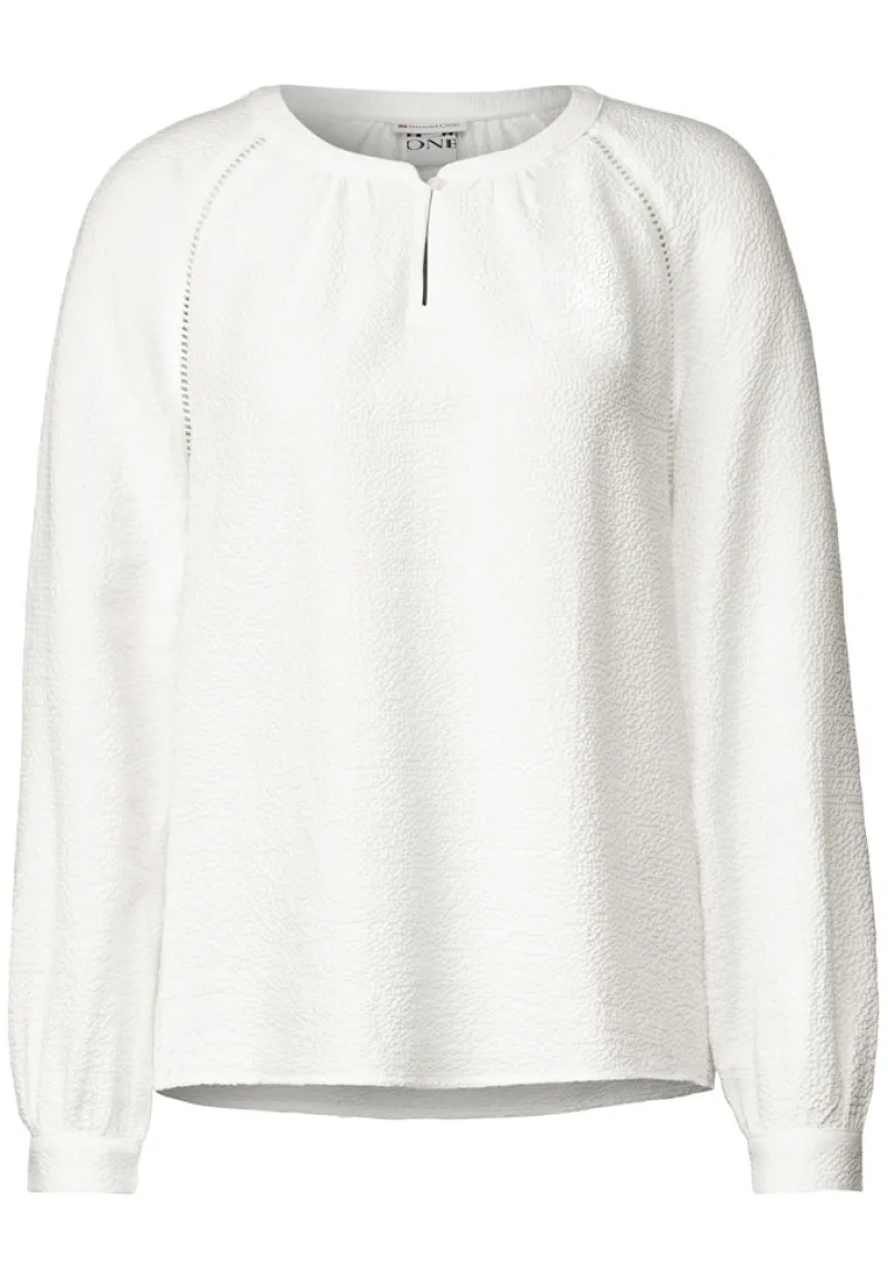 Street One Blusen*Raglan Bluse off white