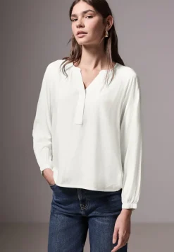 STREET ONE STUDIO Blusen*Raglan-Bluse in Unifarbe off white