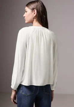 STREET ONE STUDIO Blusen*Raglan-Bluse in Unifarbe off white