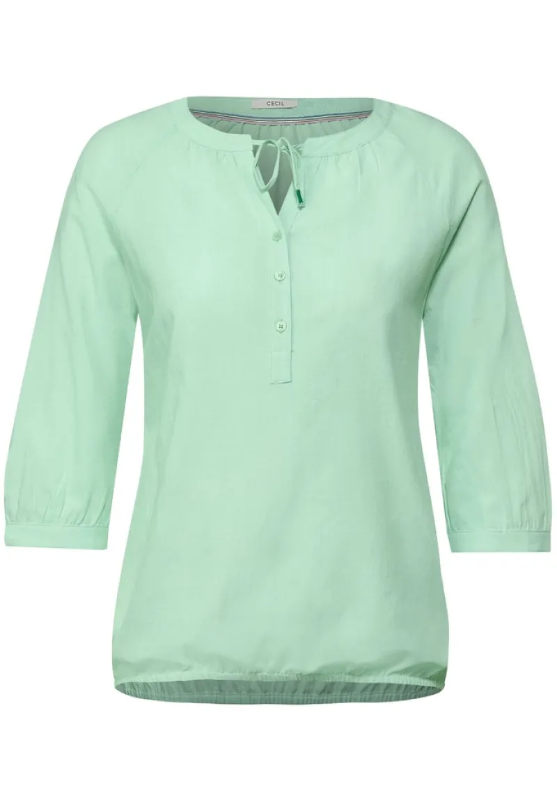 Cecil Blusen*Raglanbluse in Unifarbe soft cheeky green