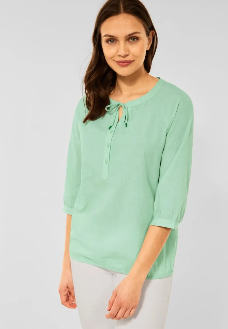 Cecil Blusen*Raglanbluse in Unifarbe soft cheeky green