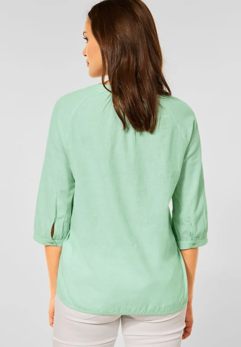 Cecil Blusen*Raglanbluse in Unifarbe soft cheeky green