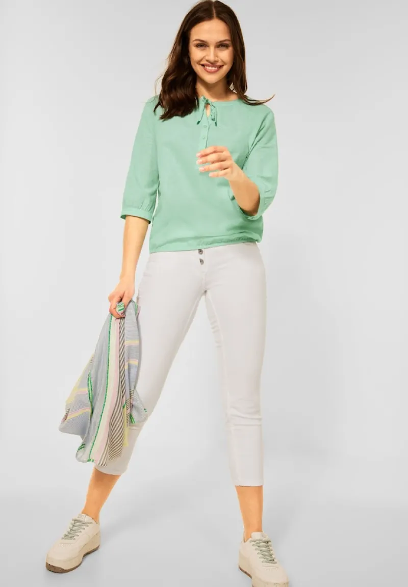 Cecil Blusen*Raglanbluse in Unifarbe soft cheeky green