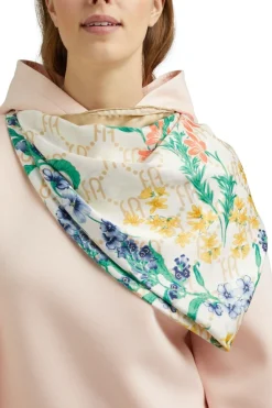 Esprit Accessoires*Recycelt: Tuch in Satinoptik off white