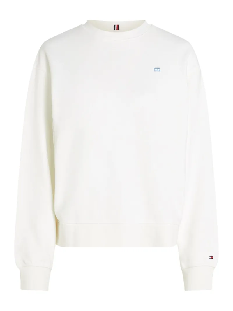 Tommy Hilfiger Pullover & Sweatshirts*REG CONTRAST FLAG SWEATSHIRT ecru