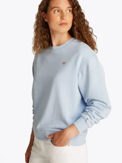 Tommy Hilfiger Pullover & Sweatshirts*REG CONTRAST FLAG SWEATSHIRT breezy blue