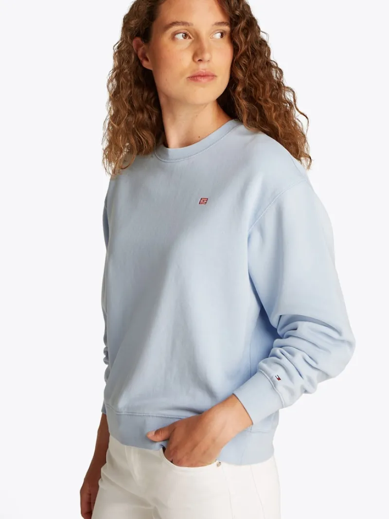 Tommy Hilfiger Pullover & Sweatshirts*REG CONTRAST FLAG SWEATSHIRT breezy blue