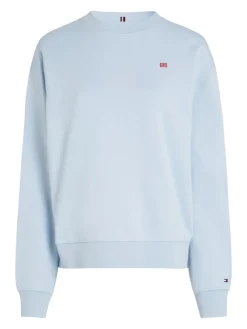 Tommy Hilfiger Pullover & Sweatshirts*REG CONTRAST FLAG SWEATSHIRT breezy blue