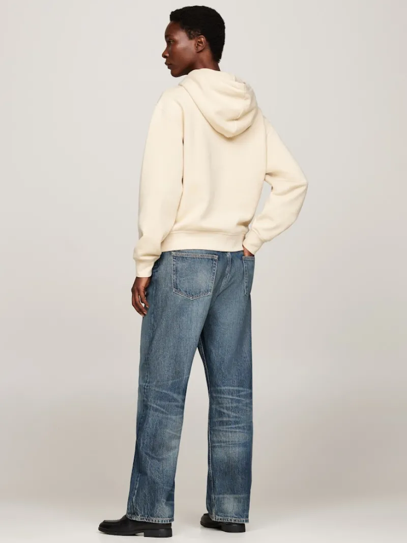 Tommy Hilfiger Pullover & Sweatshirts*REG FLAG ON CHEST HOODIE country ivory