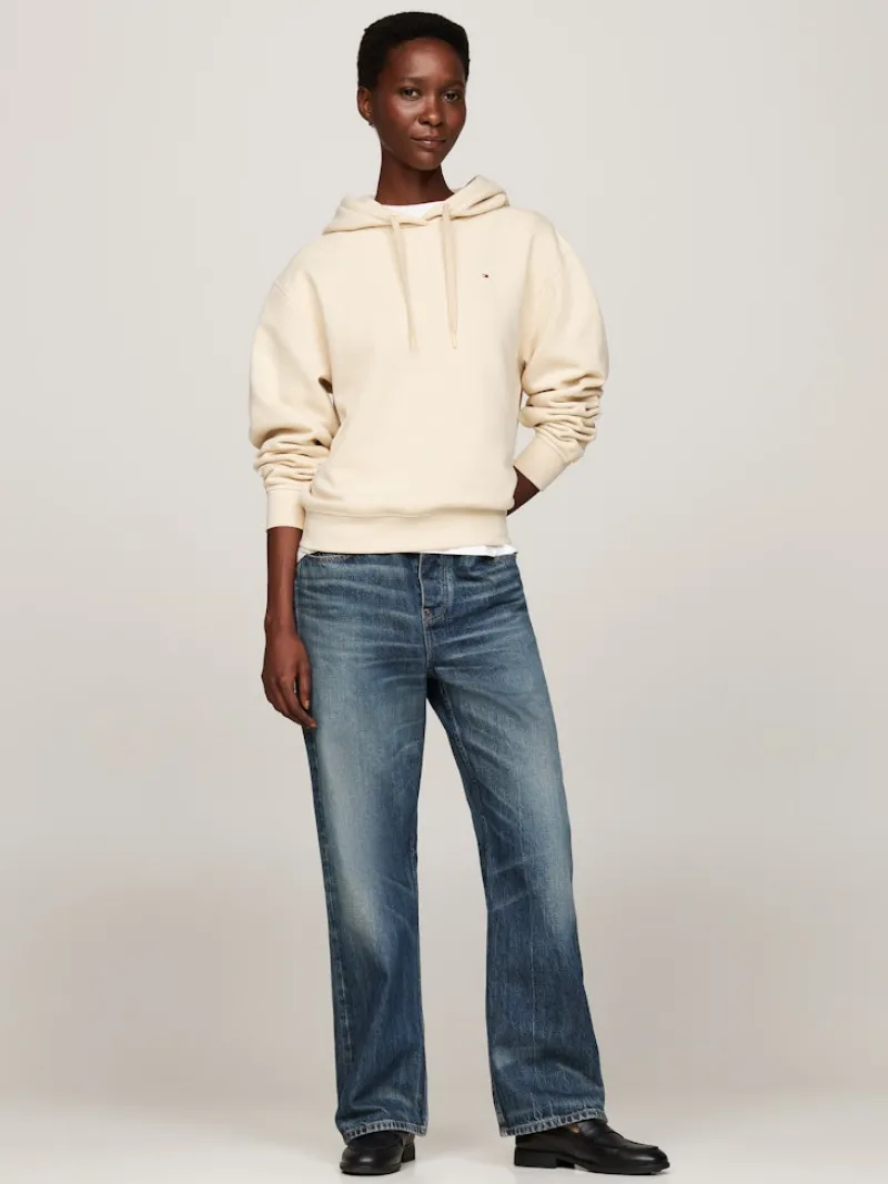 Tommy Hilfiger Pullover & Sweatshirts*REG FLAG ON CHEST HOODIE country ivory