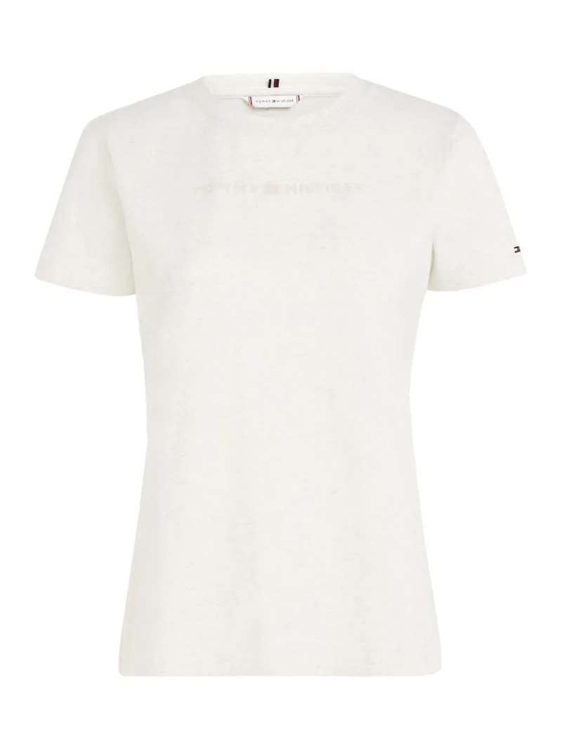 Tommy Hilfiger Shirts*REG FROSTED CORP LOGO C-NK SS white heather