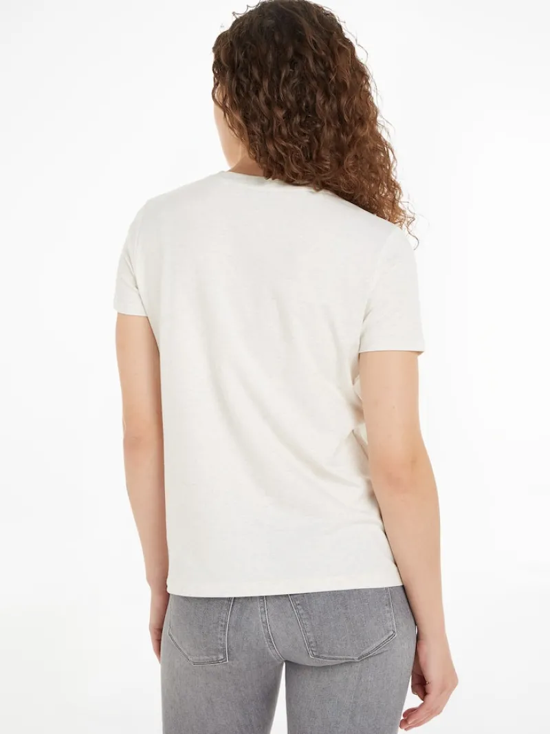 Tommy Hilfiger Shirts*REG FROSTED CORP LOGO C-NK SS white heather