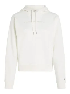 Tommy Hilfiger Pullover & Sweatshirts*REG FROSTED CORP LOGO HOODIE ecru