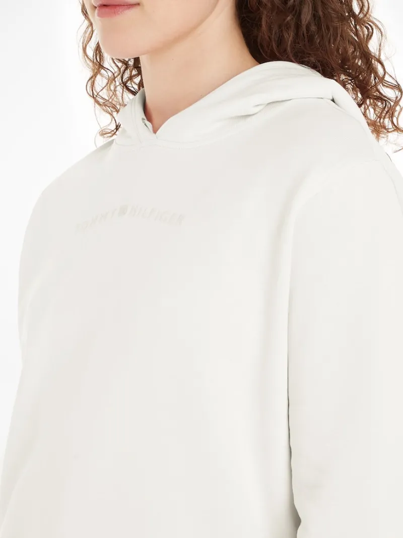 Tommy Hilfiger Pullover & Sweatshirts*REG FROSTED CORP LOGO HOODIE ecru