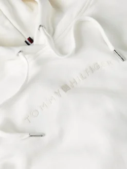 Tommy Hilfiger Pullover & Sweatshirts*REG FROSTED CORP LOGO HOODIE ecru