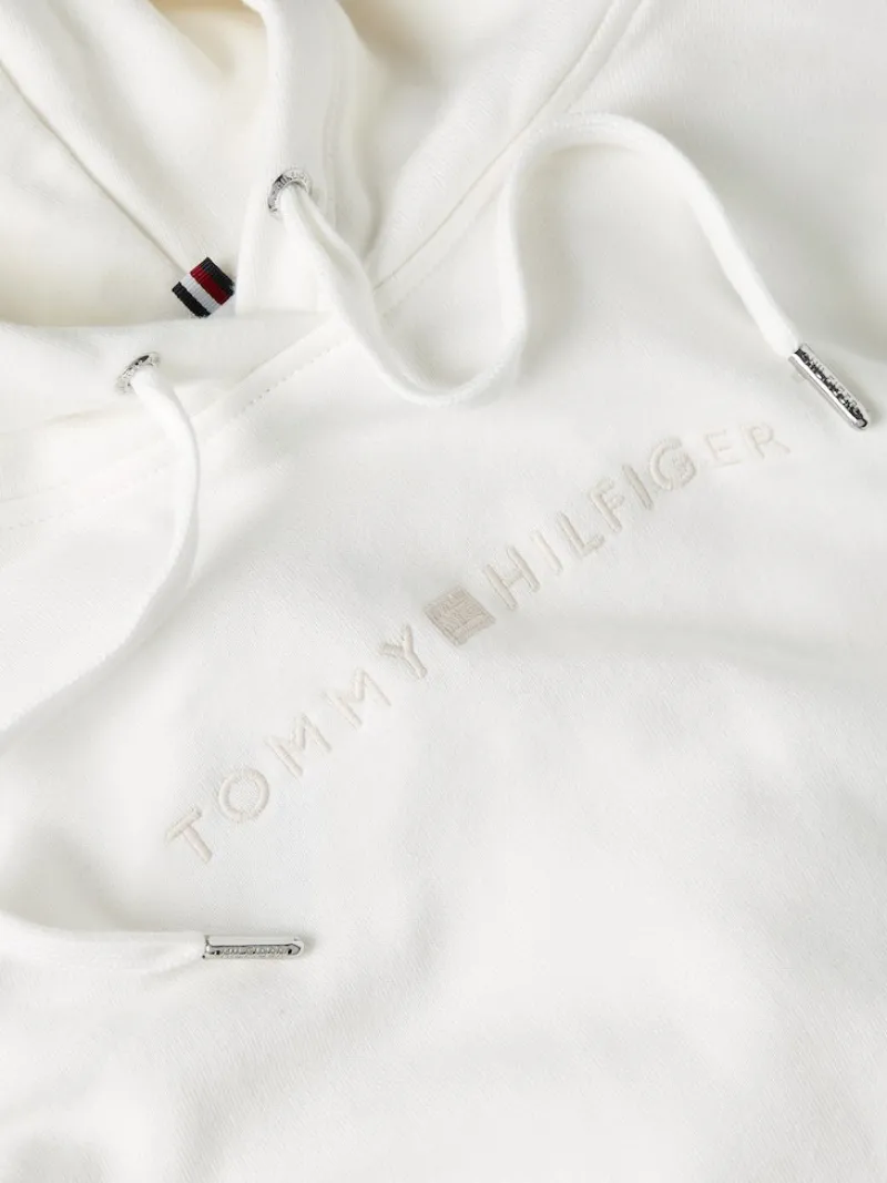 Tommy Hilfiger Pullover & Sweatshirts*REG FROSTED CORP LOGO HOODIE ecru