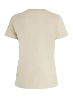 Tommy Hilfiger Shirts*REG HILFIGER VARSITY EMB C-NK SS light sandalwood