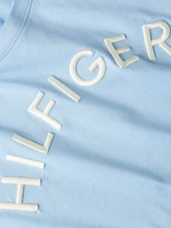 Tommy Hilfiger Shirts*REG HILFIGER VARSITY EMB C-NK SS vessel blue