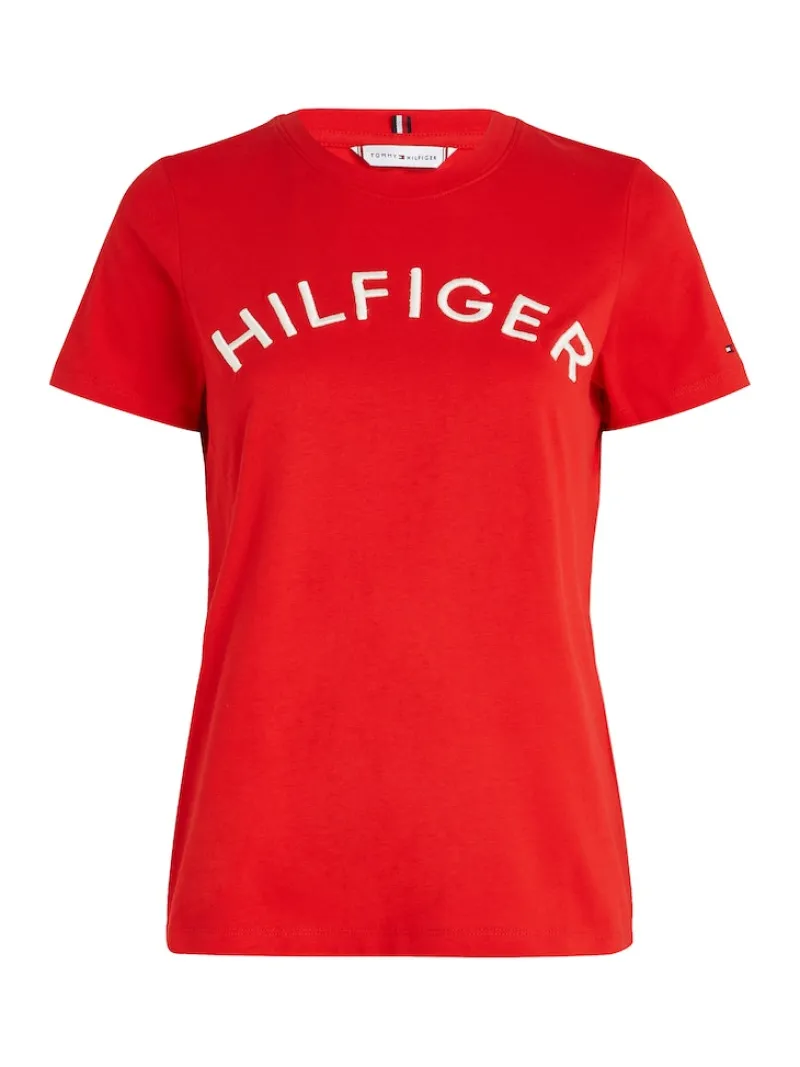 Tommy Hilfiger Shirts*REG HILFIGER VARSITY EMB C-NK SS fireworks