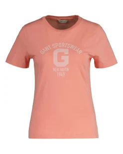 Gant Shirts*REG LOGO SS T-SHIRT peachy pink