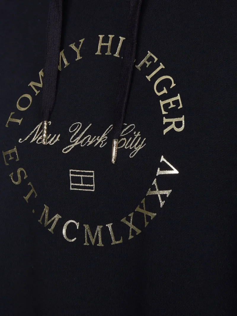 Tommy Hilfiger Pullover & Sweatshirts*REG METALLIC ROUNDALL HOODIE desert sky