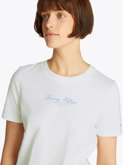 Tommy Hilfiger Shirts*REG SCRIPT C-NK TEE SS ecru