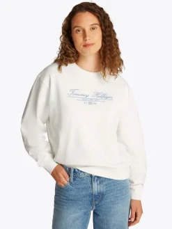 Tommy Hilfiger Pullover & Sweatshirts*REG SCRIPT SWEATSHIRT ecru